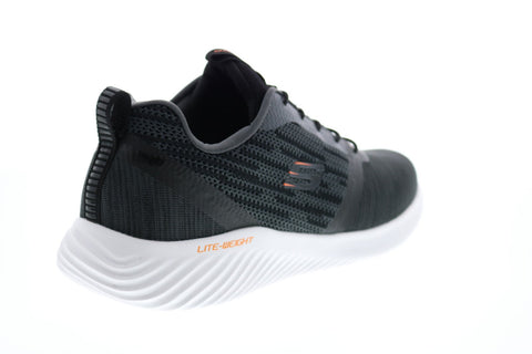 Skechers Bounder 52504 Mens Black Canvas Lace Up Lifestyle Sneakers Shoes