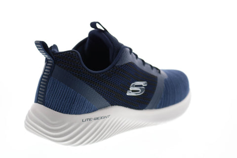 Skechers Bounder 52504 Mens Blue Mesh Lace Up Lifestyle Sneakers Shoes