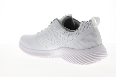 Skechers Bounder 52504 Mens White Canvas Athletic Cross Training Shoes