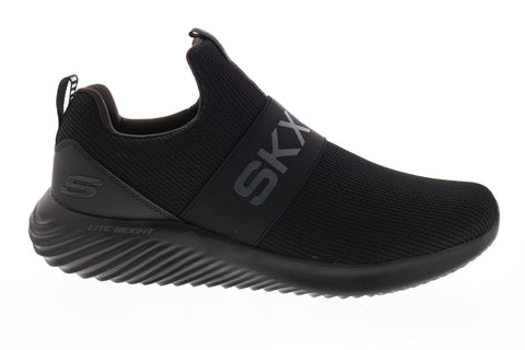 Skechers Bounder Wolfston 52506 Mens Black Canvas Lifestyle Sneakers Shoes