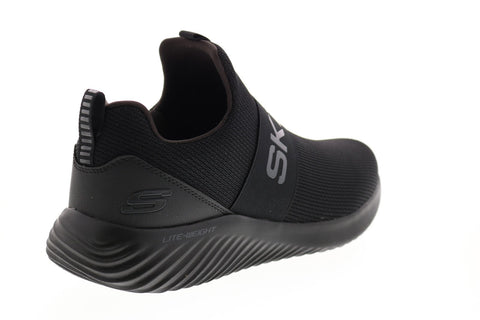 Skechers Bounder Wolfston 52506 Mens Black Canvas Lifestyle Sneakers Shoes