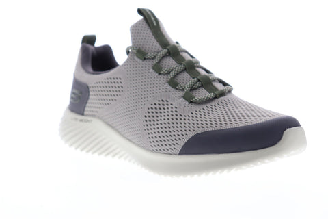 Skechers Bounder Stokley 52513 Mens Gray Mesh Athletic Cross Training Shoes