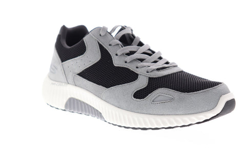 Skechers Paxmen 52518 Mens Black Suede Lace Up Low Top Sneakers Shoes