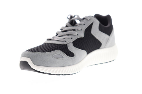 Skechers Paxmen 52518 Mens Black Suede Lace Up Low Top Sneakers Shoes