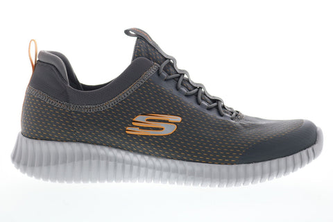 Skechers Elite Flex Belburn 52529 Mens Gray Canvas Athletic Cross Training Shoes
