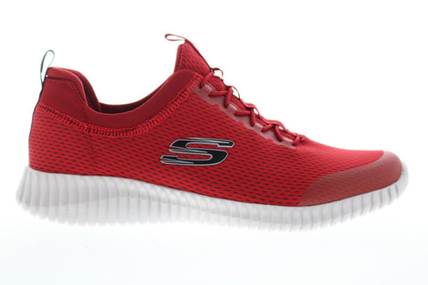 Skechers Elite Flex Belburn 52529 Mens Red Canvas Athletic Cross Training Shoes
