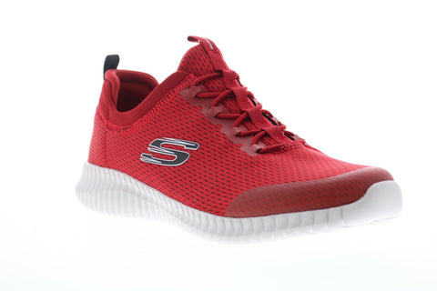 Skechers Elite Flex Belburn 52529 Mens Red Canvas Athletic Cross Training Shoes