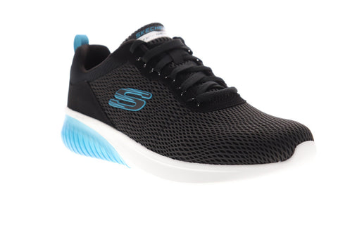 Skechers Air Ultra Flex 52551 Mens Black Mesh Athletic Lace Up Walking Shoes