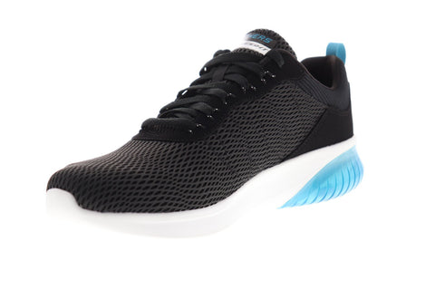 Skechers Air Ultra Flex 52551 Mens Black Mesh Athletic Lace Up Walking Shoes