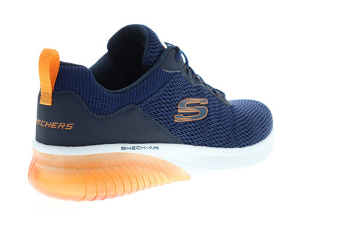 Skechers Air Ultra Flex 52551 Mens Blue Mesh Athletic Lace Up Walking Shoes