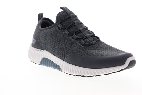 Skechers Paxmen Trivr 52591 Mens Gray Mesh Slip On Athletic Running Shoes