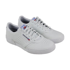 Skechers Trannon 52728 Mens White Leather Casual Lace Up Low Top Sneakers Shoes