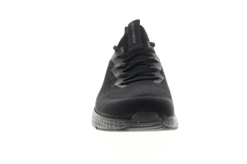 Skechers Solar Fuse Valedge 52757 Mens Black Canvas Athletic Walking Shoes