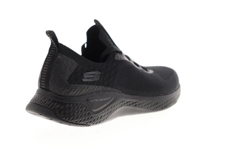 Skechers Solar Fuse Valedge 52757 Mens Black Canvas Athletic Walking Shoes