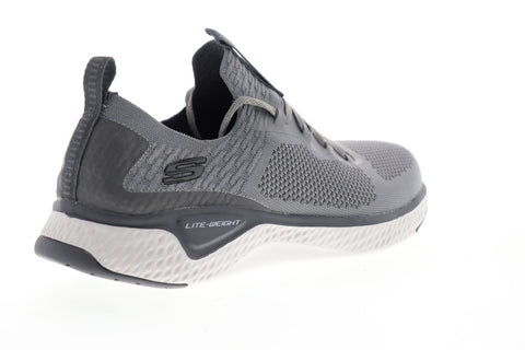 Skechers Solar Fuse Valedge 52757 Mens Gray Wide Athletic Walking Shoes