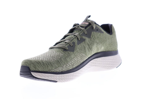 Skechers Solar Fuse Kryzik 52758 Mens Green Canvas Athletic Walking Shoes
