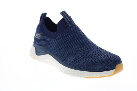Skechers Solar Fuse 52759 Mens Blue Canvas Lace Up Lifestyle Sneakers Shoes