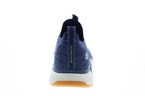 Skechers Solar Fuse 52759 Mens Blue Canvas Lace Up Lifestyle Sneakers Shoes