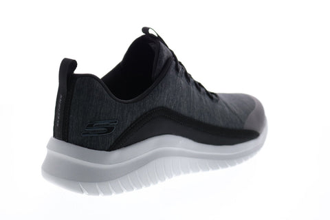 Skechers Ultra Flex 2.0 52769 Mens Black Canvas Sneakers Lifestyle Shoes