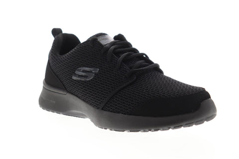 Skechers Air Dynamight Vendez 52787 Mens Black Canvas Low Top Sneakers Shoes