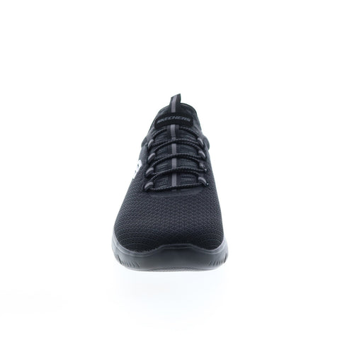 Skechers Summits 52811 Mens Black Canvas Slip On Lifestyle Sneakers Shoes