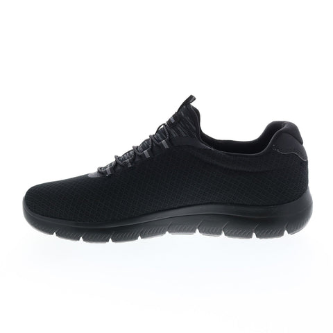 Skechers Summits 52811 Mens Black Canvas Slip On Lifestyle Sneakers Shoes