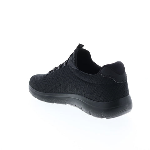 Skechers Summits 52811 Mens Black Canvas Slip On Lifestyle Sneakers Shoes