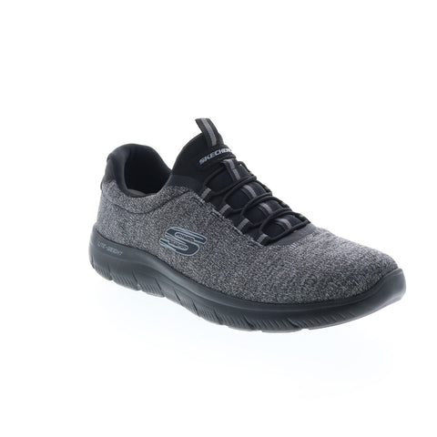 るぅ Skechers Summits Forton 52813 Mens Black Canvas Lifestyle Sneakers