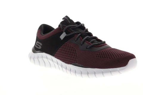 Skechers Overhaul Ryniss 52815 Mens Red Canvas Athletic Cross Training Shoes