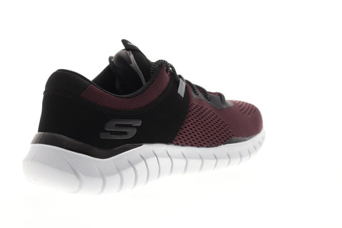 Skechers Overhaul Ryniss 52815 Mens Red Canvas Athletic Cross Training Shoes