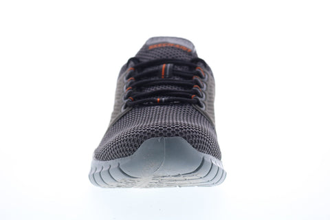 Skechers Overhaul Primba 52821W Mens Gray Wide Mesh Athletic Running Shoes