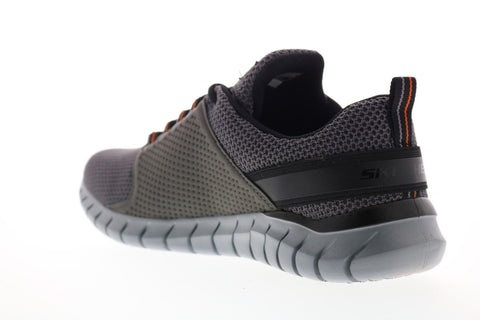 Skechers Overhaul Primba 52821W Mens Gray Wide Mesh Athletic Running Shoes