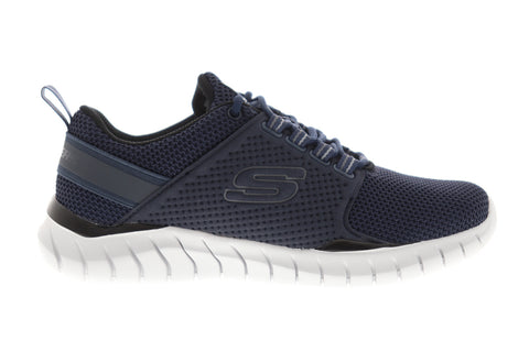 Skechers Overhaul Primba 52821 Mens Blue Canvas Casual Lifestyle Sneakers Shoes