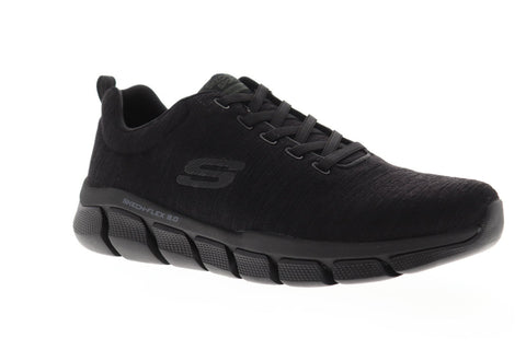 Skechers Flex 3.0 Strongkeep Mens Black Textile Low Top Sneakers Shoes