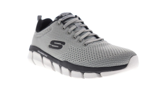 Skechers Flex 3.0 Verko 52857 Mens Gray Canvas Athletic Cross Training Shoes