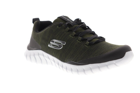 Skechers Overhaul Quarkski 52915 Mens Green Mesh Lifestyle Sneakers Shoes