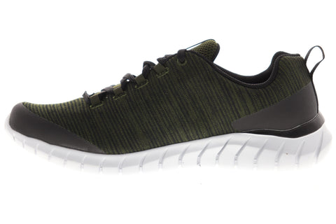 Skechers Overhaul Quarkski 52915 Mens Green Mesh Lifestyle Sneakers Shoes
