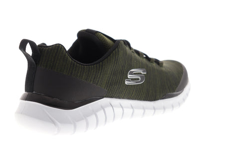 Skechers Overhaul Quarkski 52915 Mens Green Mesh Lifestyle Sneakers Shoes
