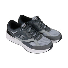 Skechers Alphaborne Mens Gray Mesh Low Top Lace Up Sneakers Shoes