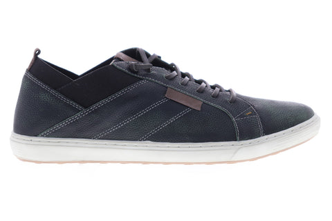 GBX Output 530041 Mens Black Leather Low Top Lace Up Lifestyle Sneakers Shoes