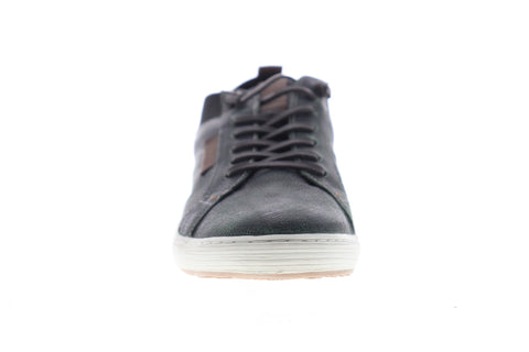 GBX Output 530041 Mens Black Leather Low Top Lace Up Lifestyle Sneakers Shoes