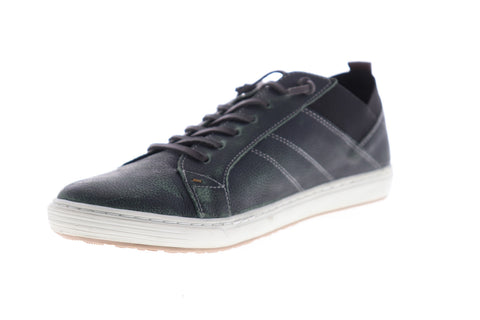 GBX Output 530041 Mens Black Leather Low Top Lace Up Lifestyle Sneakers Shoes