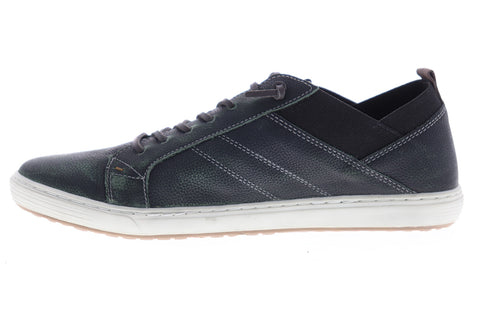 GBX Output 530041 Mens Black Leather Low Top Lace Up Lifestyle Sneakers Shoes