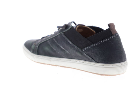 GBX Output 530041 Mens Black Leather Low Top Lace Up Lifestyle Sneakers Shoes