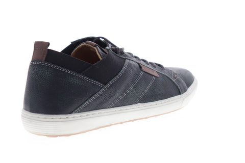 GBX Output 530041 Mens Black Leather Low Top Lace Up Lifestyle Sneakers Shoes