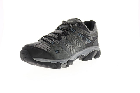 Hi-Tec Ravus Vent Low WP 53117W Mens Gray Wide 2E Suede Athletic Hiking Shoes