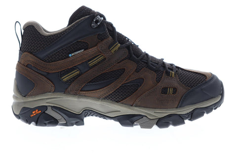 Hi-Tec Ravus Vent Mid LUX 53133 Mens Brown Leather Lace Up Hiking Boots Shoes