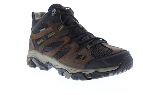Hi-Tec Ravus Vent Mid LUX 53133 Mens Brown Leather Lace Up Hiking Boots Shoes