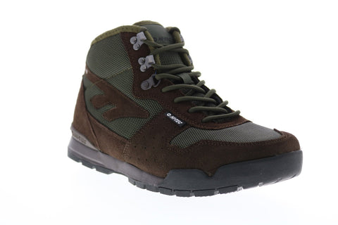 Hi-Tec Sierra Lite 53204 Mens Brown Suede Nylon Lace Up Hiking Boots