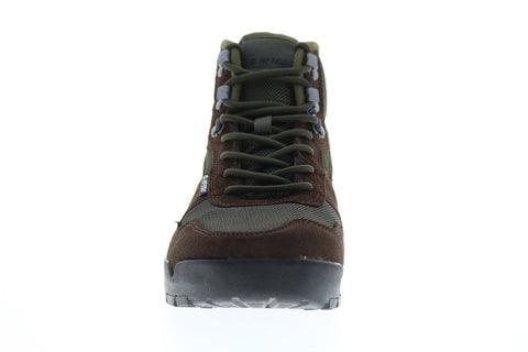 Hi-Tec Sierra Lite 53204 Mens Brown Suede Nylon Lace Up Hiking Boots